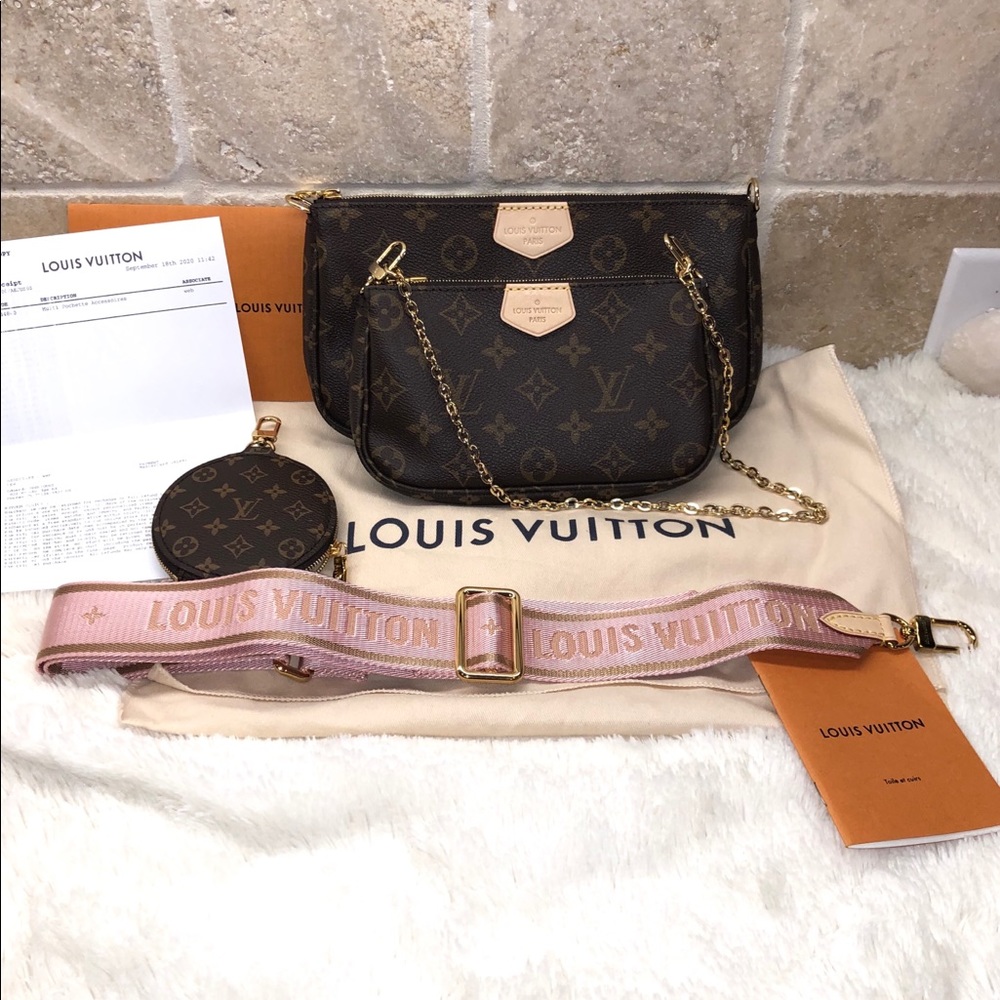 LV Multi Pochette Rose Strap